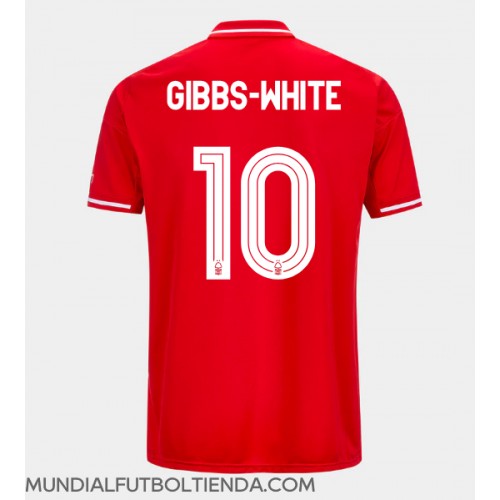 Camiseta Nottingham Forest Morgan Gibbs-White #10 Primera Equipación Replica 2025-26 mangas cortas